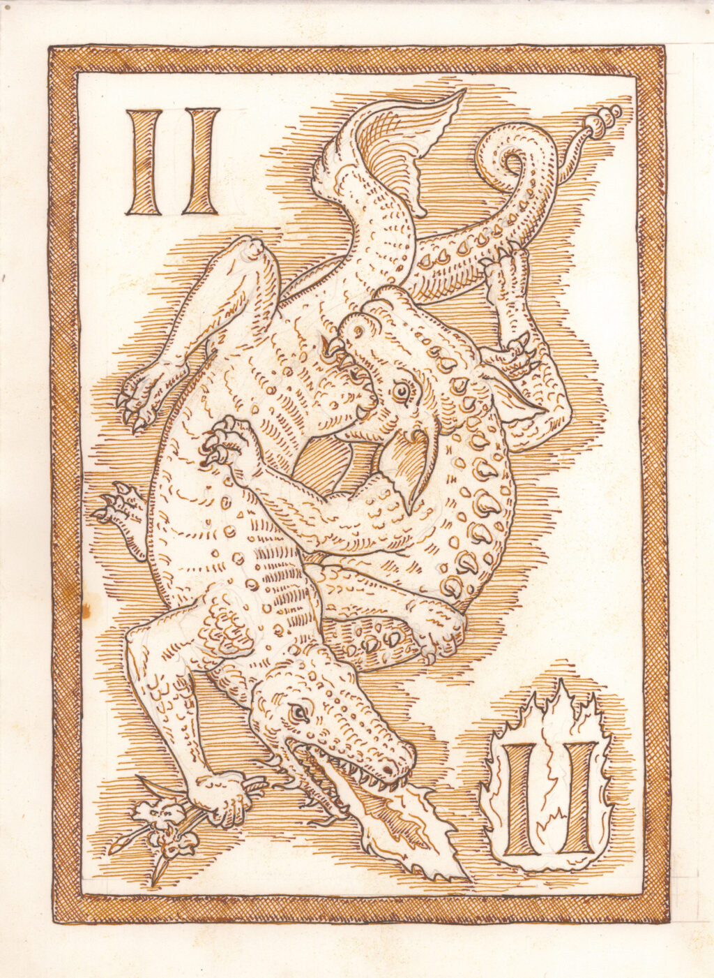 The Burt Tarot, Two of Dragons